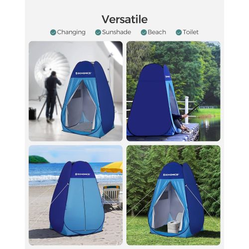  SONGMICS Pop up Privacy Tent, Portable Camping Shower Toilet Changing Shelter