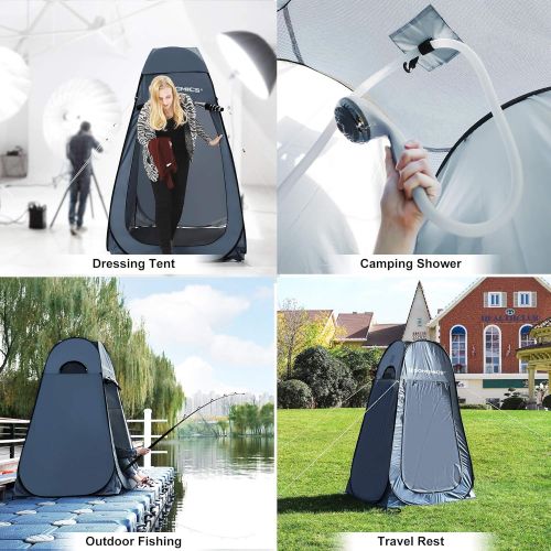  SONGMICS Portable Pop up Tent, Dressing Room Privacy Shelter, for Outdoor Camping Fishing Beach Shower Toilet, with Zippered Carrying Bag