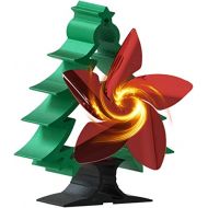 SONGYDZ 5 Blade Heat Fan Beautifully Christmas Tree Shape Fireplace Fan, Low Power Consumption High Efficiency Thermal Stove Fan for Home Wood Log Burner Fireplace