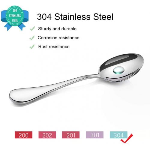  [아마존베스트]SONGZIMING Demitasse Espresso Spoons, Mini Coffee Spoon, 18/10 Stainless Steel Small Spoons for Dessert, Tea,Set of 6