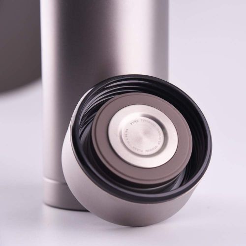  SONHUC Titanium Thermos Water Bottle with Tea Leaf Strainer Vacuum Insulated Camping Mug Business Gifts 11.9 oz  350ml