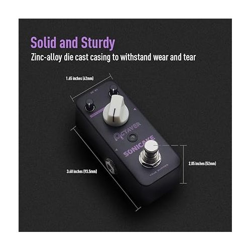  SONICAKE Octave Guitar Pedal Octave Pedal Guitar Effects Pedal Analog Classic Bass Octaver True Bypass