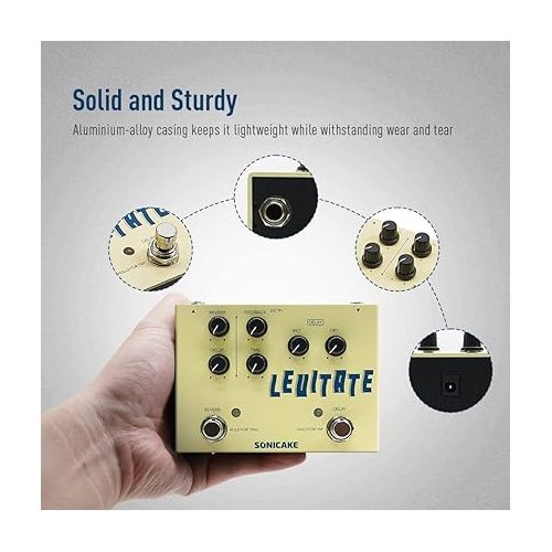  SONICAKE Delay Reverb 2 in 1 Guitar Effects Pedal Digital Levitate