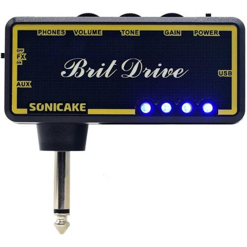  SONICAKE Brit Drive Plug-In USB Chargable Portable Pocket Guitar Headphone Amp Carry-On Bedroom Effects