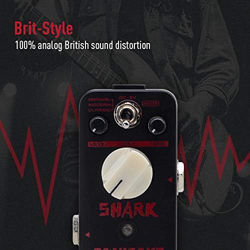  SONICAKE Shark Higain Classic British Stack Crunch High Gain Distortion Guitar Effects Pedal