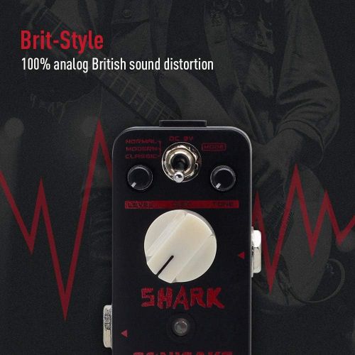  SONICAKE Shark Higain Classic British Stack Crunch High Gain Distortion Guitar Effects Pedal