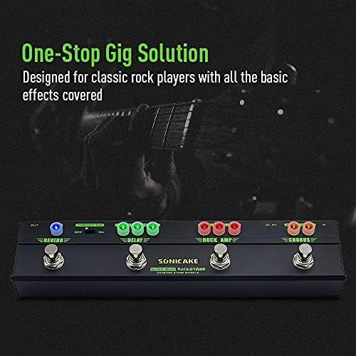  SONICAKE RockStage Multi Effects Classic Rock Tone Distortion Chorus Delay Reverb Cab Sim Guitar Pedal