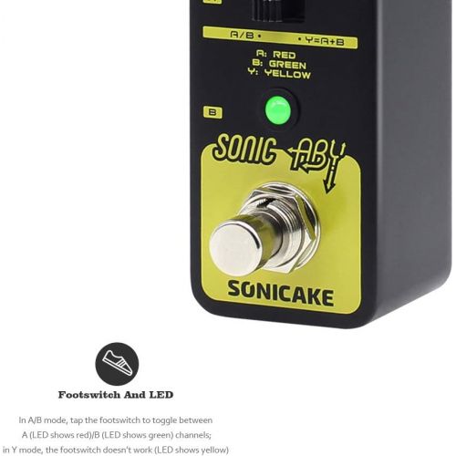  SONICAKE Sonic ABY True Byapss AB Box Line Selector Effects Pedal