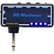 SONICAKE US Madness Plug-In USB Chargable Portable Pocket Guitar Bass Headphone Amp Carry-On Bedroom Effects