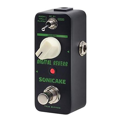  SONICAKE Reverb Pedal Reverb Guitar Pedal 3 Modes Room Hall Plate Guitar Effects Pedal Digital Reverb True Bypass