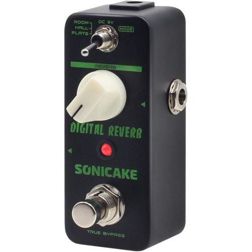  SONICAKE Reverb Pedal Reverb Guitar Pedal 3 Modes Room Hall Plate Guitar Effects Pedal Digital Reverb True Bypass