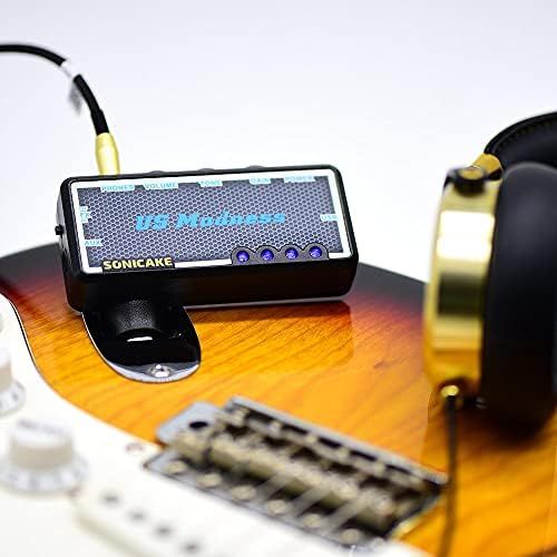  [아마존베스트]SONICAKE US Madness Plug-In USB Rechargeable Portable Guitar Bass Headphones Amp, Carry-On, Bedroom Effects