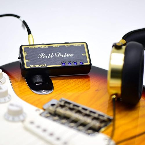  [아마존베스트]SONICAKE Brit Drive Plug-In USB Rechargeable Portable Pocket Guitar Headphone Amplifier to Take Away