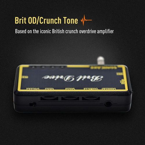  [아마존베스트]SONICAKE Brit Drive Plug-In USB Rechargeable Portable Pocket Guitar Headphone Amplifier to Take Away