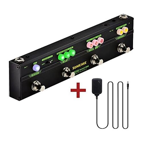  [아마존베스트]SONICAKE RockStage Multi Effects Classic Rock Sound Distortion Chorus Delay Reverb Cab SIM Guitar Pedal