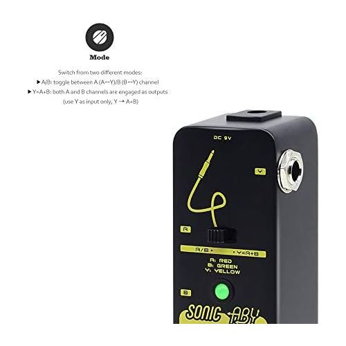  [아마존베스트]Sonicake Sonic ABY True Byapss AB Box Line Selector Effects Pedal