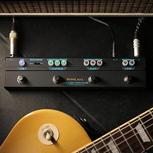  [아마존베스트]SONICAKE Twiggy Blues Multi Effects Vintage Blues Retro Rock Tone Dumble Overdrive Compressor Delay Reverb Cab Sim Guitar Pedal