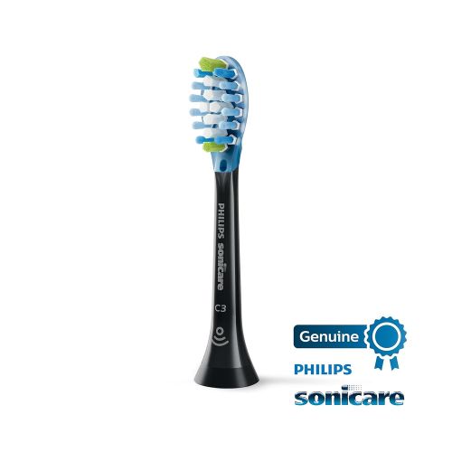 필립스 Philips Sonicare Premium Plaque Control replacement toothbrush heads, HX9044/95, BrushSync technology, Black 4-pk