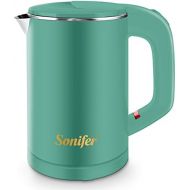 [아마존베스트]SONIFER 0.6 Litre Stainless Steel Kettle With Double Wall design, 600 W Power, Cordless, Portable, Avoid Burns, Travel Kettle, Quiet Heater, Energy Saving