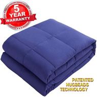 [아마존 핫딜] SONORO KATE Weighted Blanket(12 lbs, 48x72, Twin Size) - 100% Cotton Material - with Glass Beads Heavy Bed Blanket Dark Grey