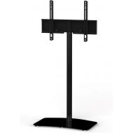 SONOROUS TV Stand PL2800 BLK for Up to 65 Inches TV - Floor Stand TV Bracket for LCD, LED & Flat Screen  Fixed TV Stand with Tempered Glass Base, 45 Degree Swivel & Wire Managemen