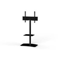 SONOROUS PL-2810 Modern TV Floor Stand Mount/Bracket with Tempered Glass Shelf for Sizes up to 65 (Steel Construction) - Black