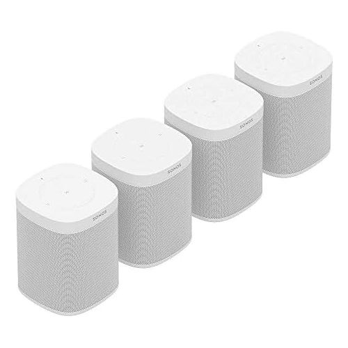소노스 [아마존베스트]Sonos One (Gen 2) Multi-Room Voice Controlled Smart Speakers Bundle (4-Pack) - White