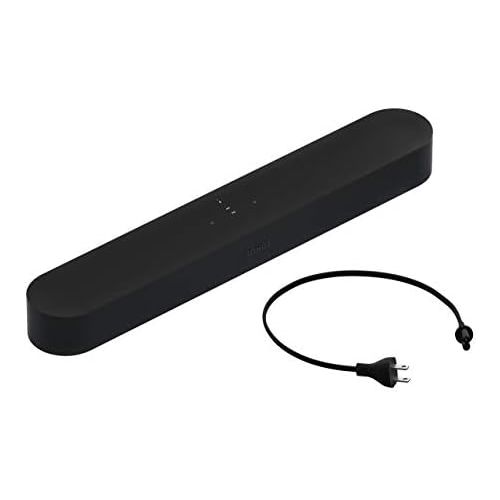 소노스 [아마존베스트]All-new Sonos Beam and Long Cable. Compact Smart TV Sound bar with Amazon Alexa voice control built-in. Wireless Sound System and Music Streaming for your home. (Black)