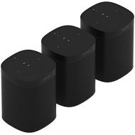 [아마존베스트]Three Room Set with all-new Sonos One - Smart Speaker with Alexa voice control built-In. Compact size with incredible sound for any room. (Black)