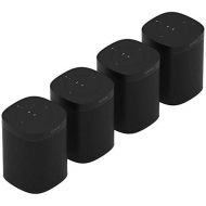 [아마존베스트]Sonos One (Gen 2) Multi-Room Voice Controlled Smart Speakers Bundle (4-Pack) - Black
