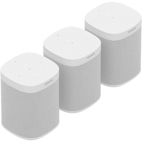 소노스 Sonos One (Gen 2) Three Room Set Voice Controlled Smart Speaker with Amazon Alexa Built in (3-Pack White)