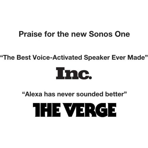 소노스 All-new Sonos One - Smart Speaker with Alexa voice control built-In. Compact size with incredible sound for any room. (black)