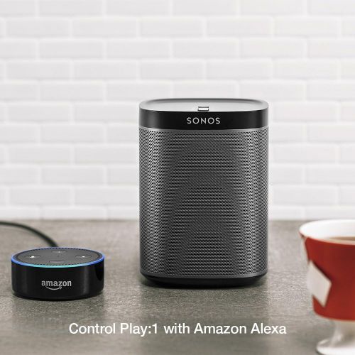 소노스 Sonos Original Play:1 - Compact Wireless Speaker for streaming music. Compatible with Alexa devices for voice control. (metallic black)