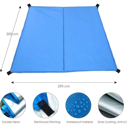  SOONHUA Beach Tent Pergola Mat Super Light Large Tent for Outdoor Portable Lightweight Waterproof Rain Tarp Fly Tent Tarp Shelter