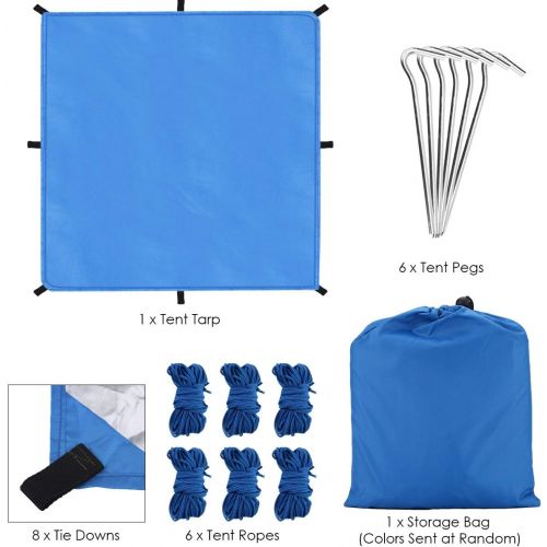  SOONHUA Beach Tent Pergola Mat Super Light Large Tent for Outdoor Portable Lightweight Waterproof Rain Tarp Fly Tent Tarp Shelter