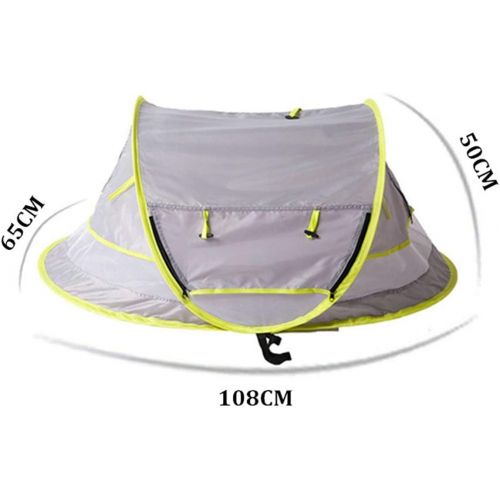  SOONHUA Portable Waterproof Baby Travel Tent Bed Baby with Sun Shelter Tent Pop Up Beach Tent Play Tent with 3 Pegs Picnic Beach Garden Home