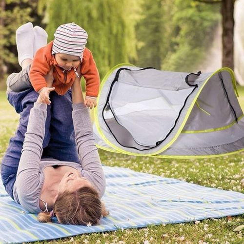  SOONHUA Portable Waterproof Baby Travel Tent Bed Baby with Sun Shelter Tent Pop Up Beach Tent Play Tent with 3 Pegs Picnic Beach Garden Home