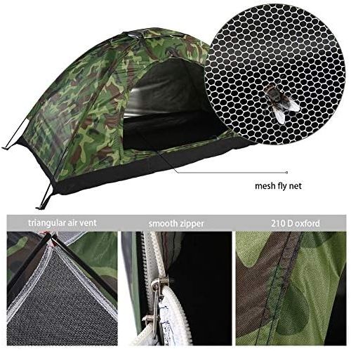  SOONHUA Camouflage Tent Windproof Waterproof Digital Hiking Tent for Outdoor Camping Climbing Tent Use