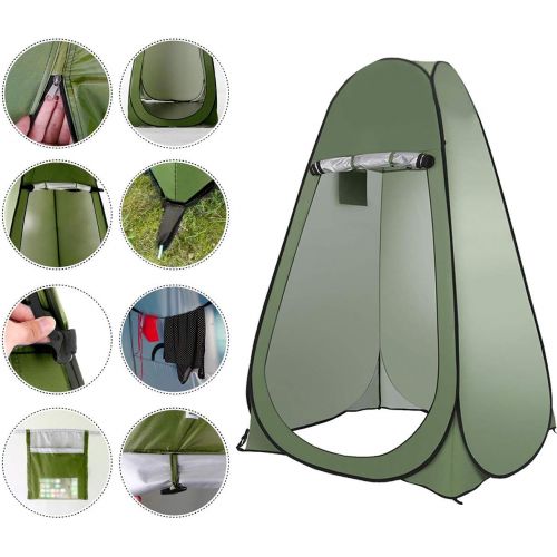  SOONHUA Dressing Shower Tent with Fully-Automatic Quick-Open Folding Waterproof Multiple-Use Tent for Outdoor Camping Beach Toilet Shower Changing Dressing Room Tent