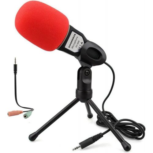  [아마존베스트]Condenser Microphone,Computer Microphone,SOONHUA 3.5MM Plug and Play Omnidirectional Mic with Desktop Stand for Gaming,YouTube Video,Recording Podcast,Studio,for PC,Laptop,Tablet,P