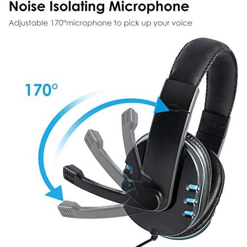  [아마존베스트]SOONHUA Xbox One, PS4 Gaming Headset with Microphone, Over-Ear Noise Isolation Bass Gaming Headphones with Microphone Surround Sound Volume Control for PC/Computers/Laptops/Cell Ph