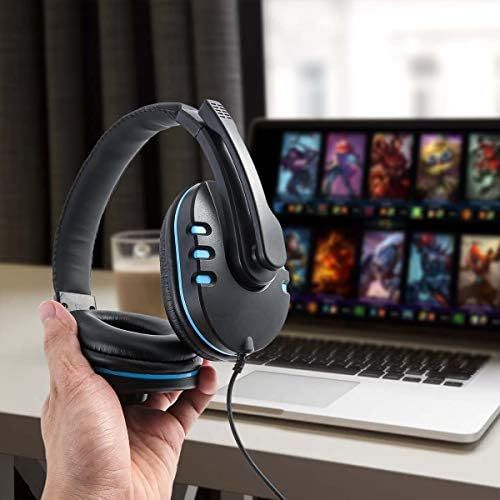  [아마존베스트]SOONHUA Xbox One, PS4 Gaming Headset with Microphone, Over-Ear Noise Isolation Bass Gaming Headphones with Microphone Surround Sound Volume Control for PC/Computers/Laptops/Cell Ph