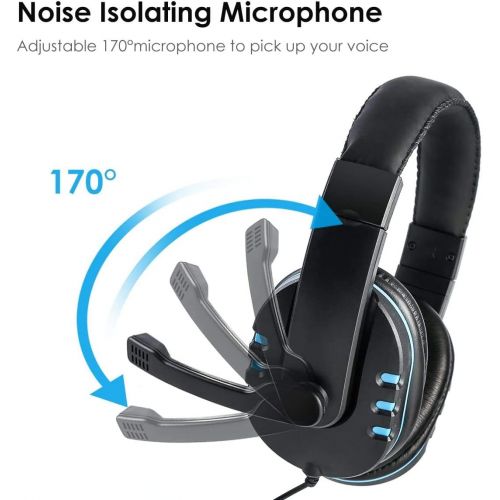  [아마존베스트]SOONHUA Xbox One, PS4 Gaming Headset with Microphone, Over-Ear Noise Isolation Bass Gaming Headphones with Microphone Surround Sound Volume Control for PC/Computers/Laptops/Cell Ph