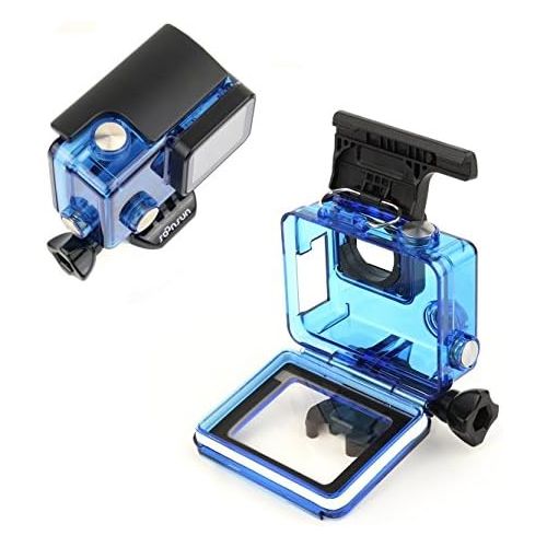  SOONSUN Skeleton Housing Case with LCD Touch Backdoor for GoPro Hero 4, Hero 3+, Hero 3 Cameras, Side Open Housing Case Allows Charging Camera Without Removing The Housing Case - T