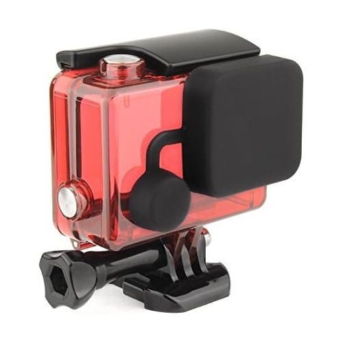  SOONSUN Skeleton Housing Case for GoPro Hero 4, Hero 3+, Hero 3 Cameras, Side Open Housing with LCD Touch Backdoor Allows Charging Camera Without Removing The Housing Case - Transp