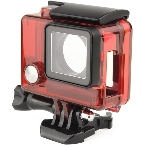  SOONSUN Skeleton Housing Case for GoPro Hero 4, Hero 3+, Hero 3 Cameras, Side Open Housing with LCD Touch Backdoor Allows Charging Camera Without Removing The Housing Case - Transp