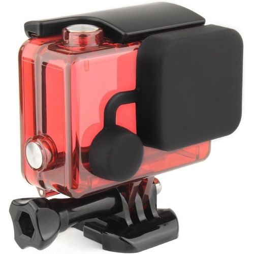  SOONSUN Skeleton Housing Case for GoPro Hero 4, Hero 3+, Hero 3 Cameras, Side Open Housing with LCD Touch Backdoor Allows Charging Camera Without Removing The Housing Case - Transp