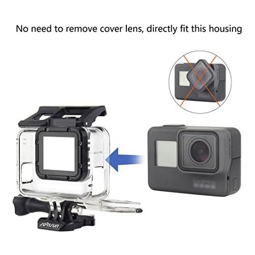  SOONSUN Side Open Protective Skeleton Housing Case for GoPro Hero 5 6 7 Black Hero (2018) Cameras - Includes Quick Release Buckle, Thumb Screw, Lens Cap