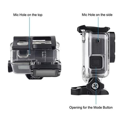  SOONSUN Side Open Protective Skeleton Housing Case for GoPro Hero 5 6 7 Black Hero (2018) Cameras - Includes Quick Release Buckle, Thumb Screw, Lens Cap