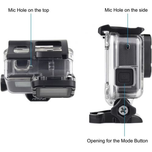  SOONSUN Side Open Protective Skeleton Housing Case for GoPro Hero 5 6 7 Black Hero (2018) Cameras - Includes Quick Release Buckle, Thumb Screw, Lens Cap